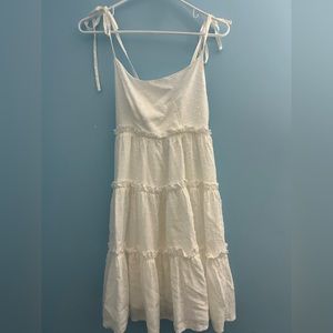 small white flows dress